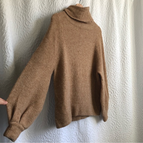 Aritzia Babaton Tan Constant Camel Adichie Sweater Oversized Turtleneck - Picture 10 of 14